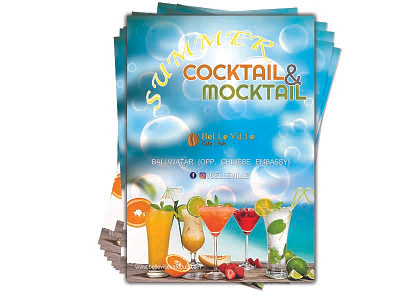 Summer Cocktail brochure brochuredesign chill^ ^ cocktail design flyer flyerdesign juice poster posterdesign template