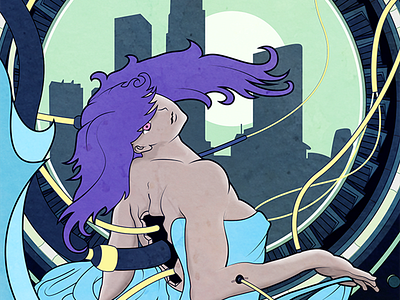 Ghost in the Shell - Art Nouveau style