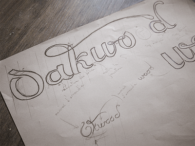 Oakwood - new identity sketches (unofficial) brand brown calligraphy hetic leather logotype oakwood trend typography visual design