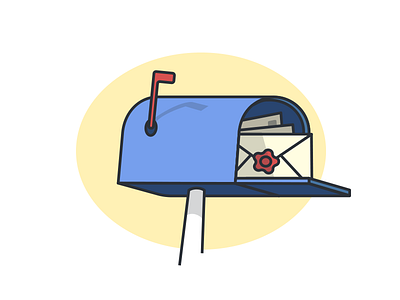 Dooock - Alerts to Mail box alert blue box dooock illustration mail yellow