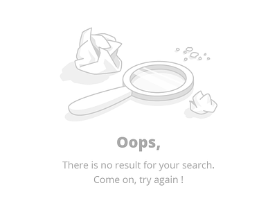 Dooock - Error search 404 breadcrumb bullet paper dooock error fail light loupe oops search