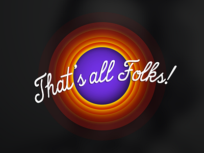 That's all Folks ! application cartoon circle dark end looney tunes mobile orange red violet yellow