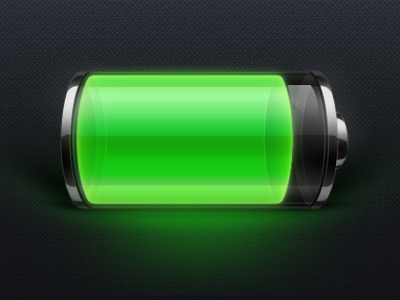 iBattery remake apple battery black diffuse light glossy green