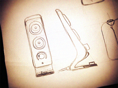 Speaker (scribble) black green in work scribble speaker white