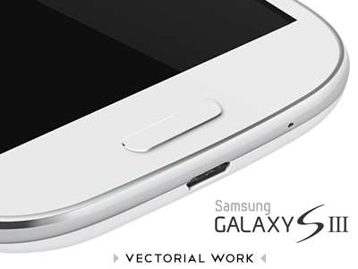 Galaxy S3 White - vectorial concept design