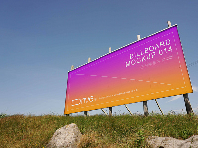 Mockup Billboard Nature 014 billboard board branding design freebie graphic design mockup mockupdrive outdoor poster psd template