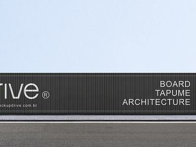 Billboard Architecture Mockup 02 architecture billboard board branding design freebie graphic design mockup photoshop psd siding tapume