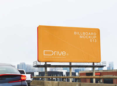 Mockup Billboard Highway 013 billboard branding design freebie graphic design highway mockup premium psd template