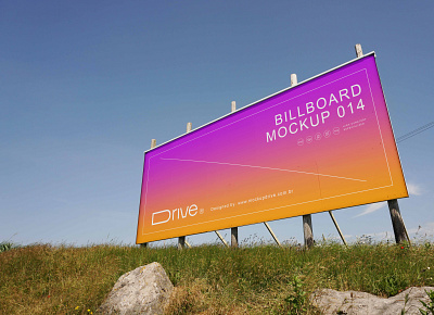 Mockup Billboard Nature 014 advertising billboard branding design freebie graphic design illustration logo mockup nature photoshop psd template ui