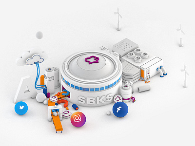 New Socialbakers Brand web 3d brand branding design visual web