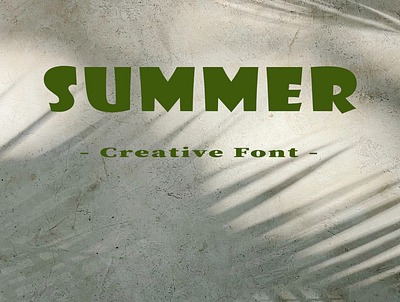 Summer - Creative Font app branding design font font design font quote graphic design illustration logo typography ui ux vector