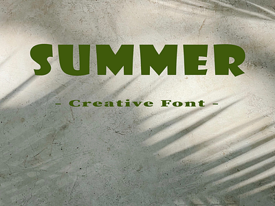 Summer - Creative Font app branding design font font design font quote graphic design illustration logo typography ui ux vector