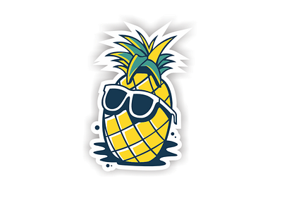 style pineapple animation design graphic design illustration logo vector