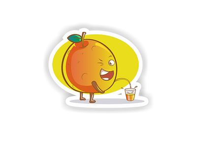 Orange pee design graphic design illustration logo vector