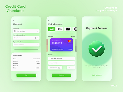 100 Days of UI - Day #002 (Credit Card Checkout)