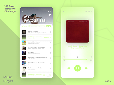 100 Days of UI - Day #009 (Music Player)