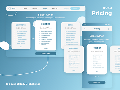 100 Days of UI - Day #030 (Pricing) adobe xd app app design branding dailyui design figma graphic design illustration logo ui vector