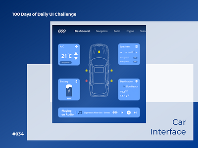 100 Days of UI - Day #034 (Car Interface)