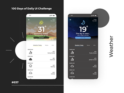 100 Days of UI - Day #037 (Weather) adobe xd app app design branding dailyui design figma graphic design illustration logo ui vector