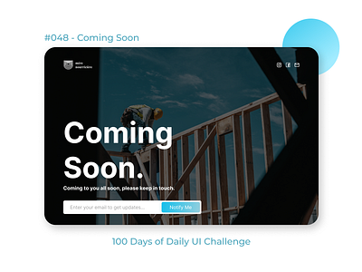 100 Days of UI - Day #048 (Coming Soon) adobe xd app app design branding dailyui day 048 design figma graphic design illustration logo ui vector