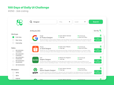 100 Days of UI - Day #050 (Job Listing)