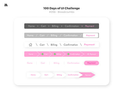 100 Days of UI - Day #056 (Breadcrumbs) adobe xd app app design branding daily ui 056 dailyui dailyui 56 day 56 design figma graphic design illustration logo ui vector