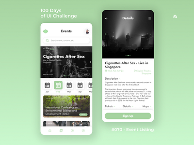 100 Days of UI - Day #070 (Event Listing) 070 event listing adobe xd app app design branding daailyui 070 dailyui dailyui 70 dailyui day 070 dailyui day 70 day 070 day 70 design event listing figma graphic design illustration logo ui vector