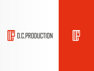 O. C. Production branding design logo typography vector