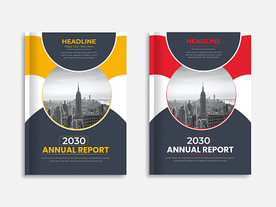 Annual report or book cover design. branding design graphic design illustration print items vector