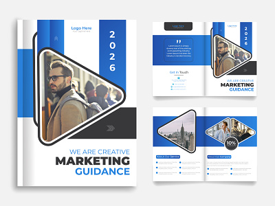 Business company profile or brochure design branding design graphic design illustration print items vector