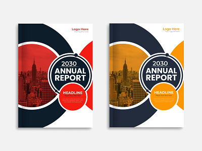 Annual report design for company branding design graphic design illustration print items vector