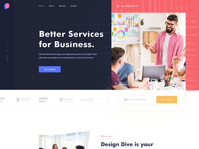 Corporate home page design concept by Rana Roy on Dribbble