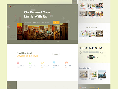 Directory & Listing animation branding design designs directory flat design hotel booking landing page landingpage listing minimal typography uidesign uiux ux uxdesign uxui web website websites