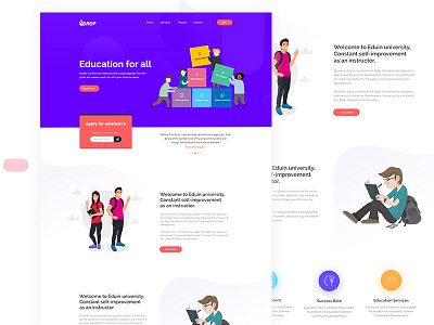 Free Education PSD Template.