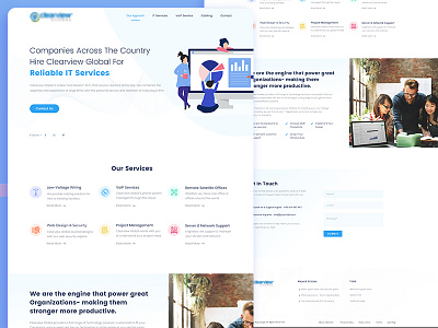 IT Solutions and Services Company about animation app branding design illustration it landing page logo minimal search technology typography ux vector web