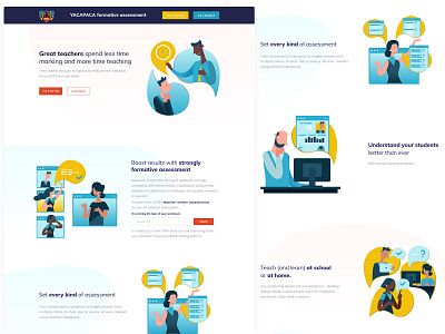 Yacapaca Formative Assessment animation branding design illustration landing page logo ux vector web website