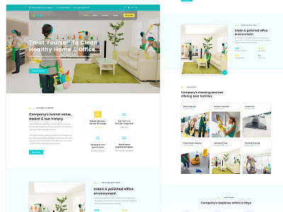 Cleaning Service animation branding celaning clean cleaning service creative design handyman handyman services illustration landing page logo typography ux web website