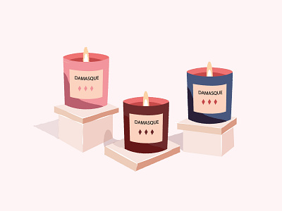 Candles Illustration 2d candles illustration design illustration vector