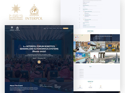 NAUSS - INTERPOL Website design graphic design typography ui ux ux designer website