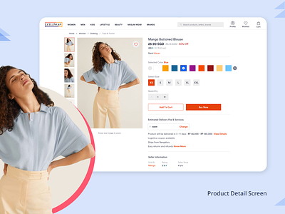 Product Detail Page design ecommerce app fashion brand product design product page ui user experience user interface design userinterface ux website design