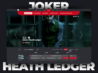 Heath Ledger - Joker In memoriam agency clean clean ui design heath ledger interface joker minimal minimalist movie tv show ui uidesign user experience user interface ux web webdesign website