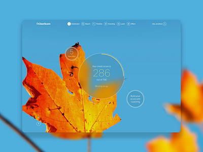Clearscore Dashboard Autumn Backgrounds design ui web