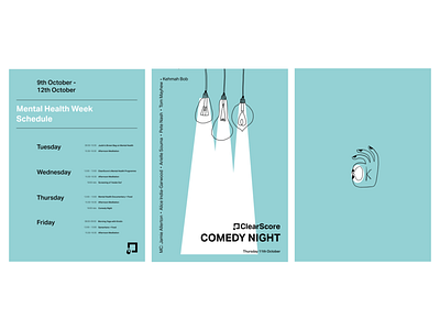 Mental Health Week Posters design illustration print typography