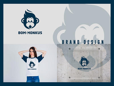 Bombmonkus Logo Design branding custom logo design elegant graphic design illustration logo logo design vector