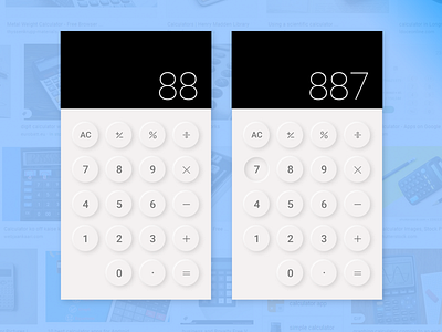 Calculator App - Neumorphic UI (Soft UI) calculator figma neumorphic real world app skeuomorphic softui uidesign