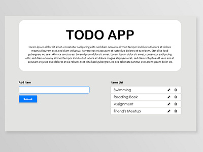 Todo Web Design adobe xd buttons creatives design submit todo app todo web ui ux