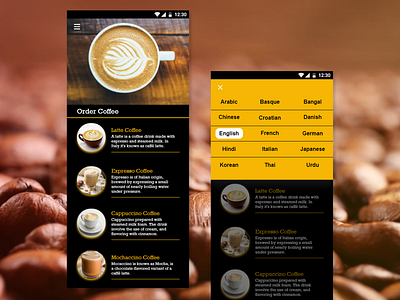coffee app design adobe xd app branding cart coffee app coffee bars app design illustration online shopping order restaurant typography ui ux vector