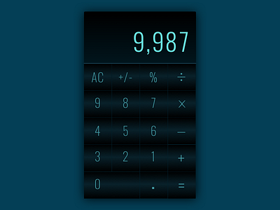DailyUI 004: Calculator calculator dailyui numbers