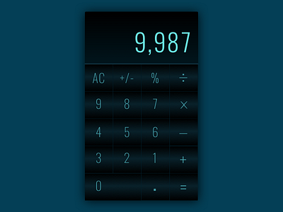 DailyUI 004: Calculator