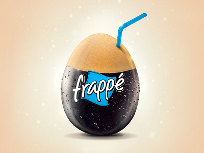 Nestle illustration for nescafe frappe black blue brown cgi coffee egg frappe george illustration lyras nescafe